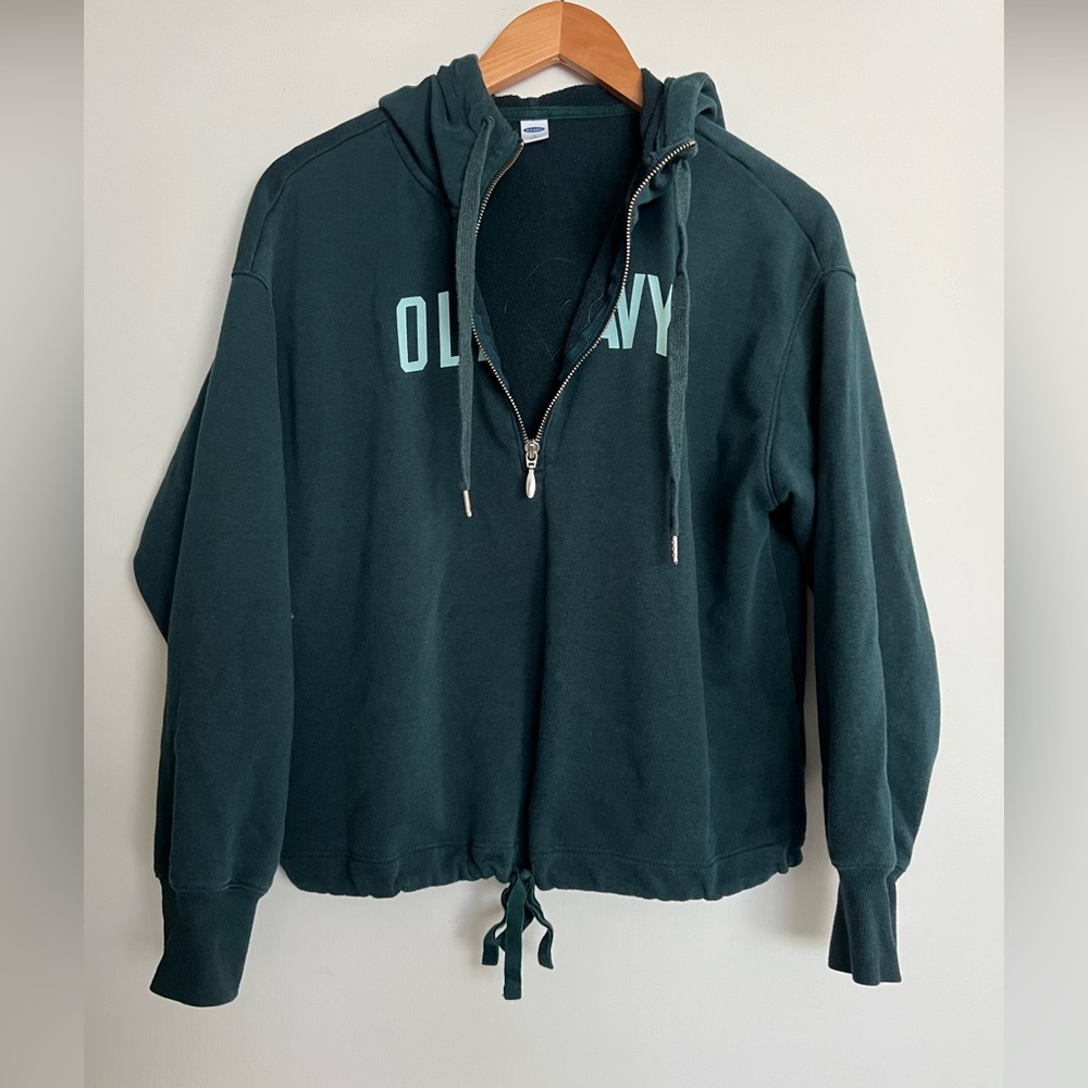 Old Navy Green Quarter Zip Sweatshirt